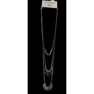 New Silver 3-Stranded Necklace by Banana Republic 28”, 22”, 18”.